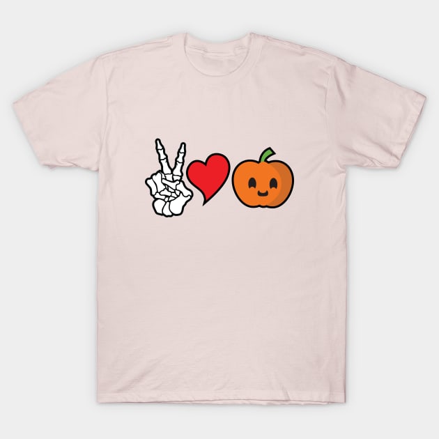 Peace Love Pumpkin T-Shirt by stuffbyjlim